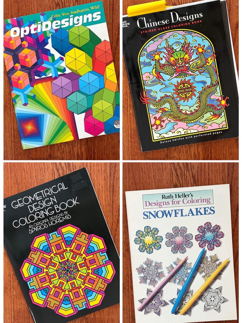 Set of 4 Educational Coloring Books